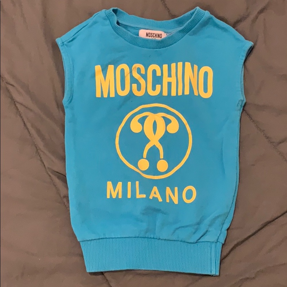 Moschino blue kids shirt vest